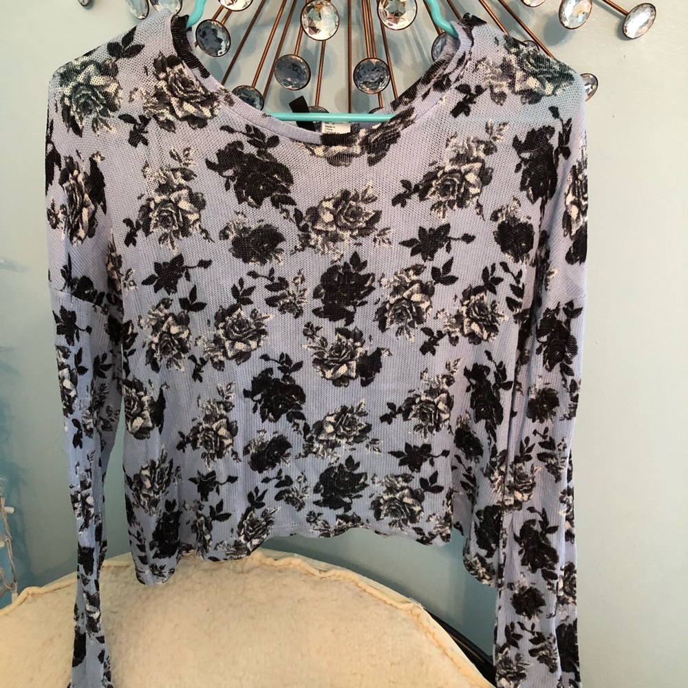 Floral open back top.
